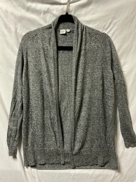 GAP Heather Gray Open Draped-Front Cardigan - Picture 1 of 3